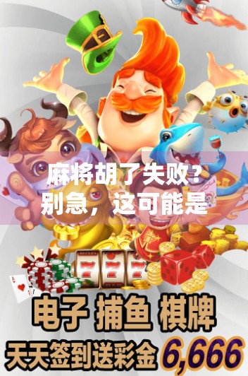 麻将胡了失败？别急，这可能是你离大满贯最近的一次！